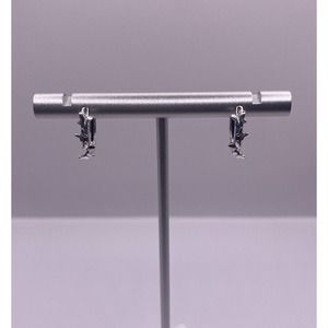 Beautiful Butterfly Drop Sterling Silver Earrings